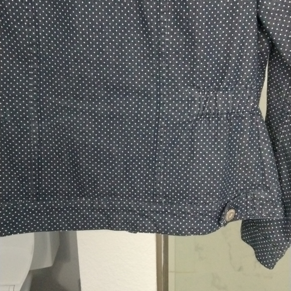 Live a Little Size Small Navy Blue with white dots - Picture 3 of 4